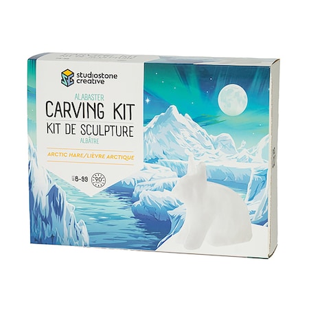 Studiostone Creative Arctic Hare Alabaster Carving Kit AKUK